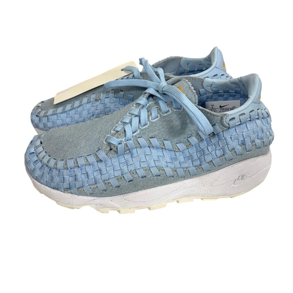 Nike Air Footscape Woven Denim "Light Blue" Women's Casual Sneakers Size 6
